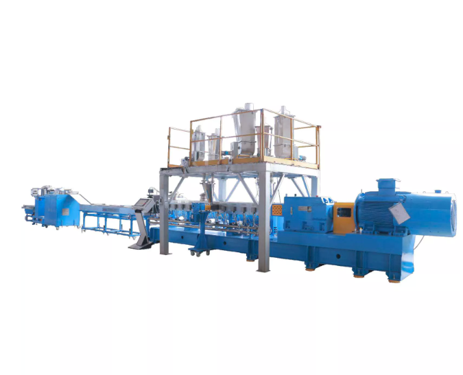 Twin Screw Extruder Pelletizing Line خط تكوير الطارد ذو اللولب المزدوج